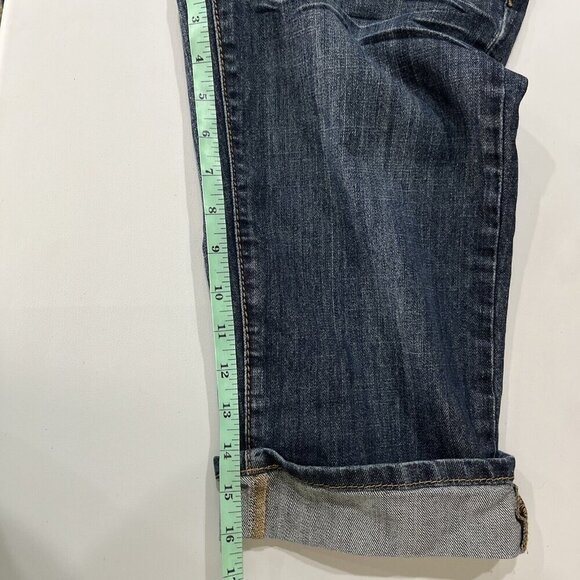 Mudd Womens Y2K Low Rise Roll Tab Capri Pants Size 7 Skimmer Cuffed Hem Whisker - Picture 7 of 7